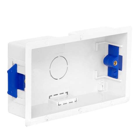 electric socket box for plasterboard|screwfix double socket back box.